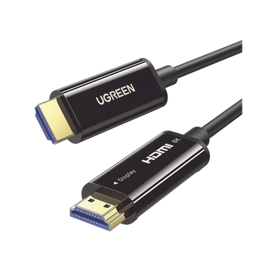 [80409] Cable HDMI de 30 Metros por Fibra Óptica 8K@60Hz / Fibra de 4 núcleos + Cobre estañado de 7 núcleos / Compatible con HDMI 2.1 / Alta velocidad 18 Gbps / 3D / HDR / Caja de Aleacion Zinc / Premium