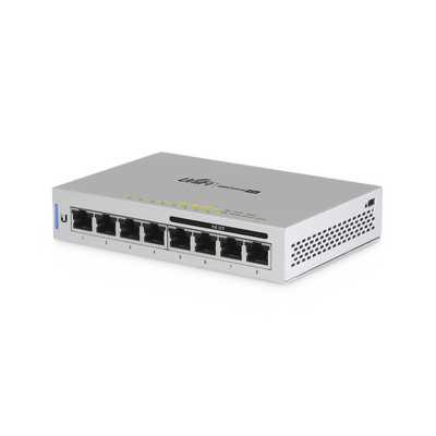 [US-8-60W] Switch UniFi Administrable capa 2 de 8 puertos Gigabit (4 Puertos Gigabit PoE 802.3af y 4 puertos Gigabit ethernet) 60W
