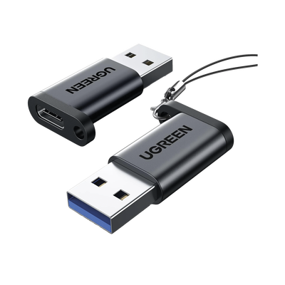 [35000] Adaptador USB 3.1 Tipo C a USB-A 3.0 |Carga y Sincronización de Datos | Admite Corriente de 3A | Transferencia de hasta 5 Gbps | Amplia Compatibilidad | Chip VL160 | Caja de Aluminio | Color Negro.