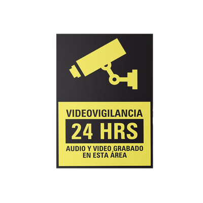 [SYS-LETVID] Letrero de Videovigilancia en Poliestireno 20x30 cm – Seguridad y Advertencia