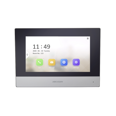 [N4-DS-KH6320-WTE1-170761] Monitor IP WiFi Touch Screen 7" para Videoportero IP  / Vídeo en Vivo / PoE Estándar / Apertura Remota / Llamada Entre Monitores / Audio de dos vías / Policarbonato