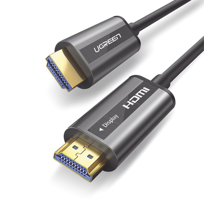 [N4-50217-208491] Cable HDMI de 30 Metros por Fibra Óptica 4K@60Hz | Fibra de 4 núcleos + Cobre estañado de 7 núcleos | Compatible con HDMI 2.0 | Alta velocidad 18 Gbps | 3D | HDR | Carcasa de  Zinc | Premium | 2 Años de Garantía.