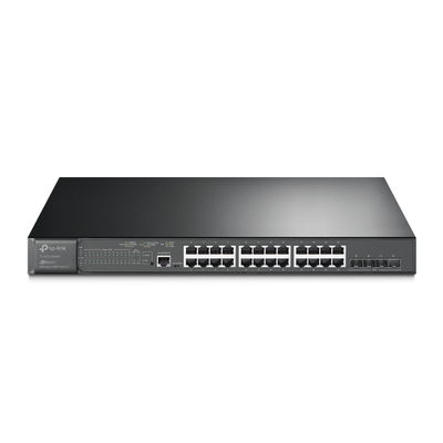 [N4-TL-SG3428XMP-193907] Switch L2+ Omada PoE+ / 24 Puertos PoE+ 10/100/1000 Mbps / 4 Puertos SFP+ 10G / 2 Puertos Consola (RJ45 y microUSB) / Administración Centralizada Omada o Stand-Alone / Multicast IGMP / Presupuesto PoE 384W / Montaje en Rack / (SG3428XMP)