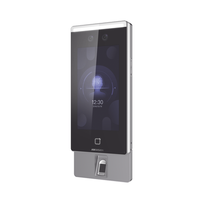 [N4-DS-K1T671M/K-207176] Kit de Biométrico Touch Reconocimiento Facial ULTRA Rápido con función de Videoportero  (ambientes no ruidosos) Incluye LECTOR DE HUELLAS / Lectura de Códigos QR / 6,000 usuarios / Alta tecnología Deep Learning