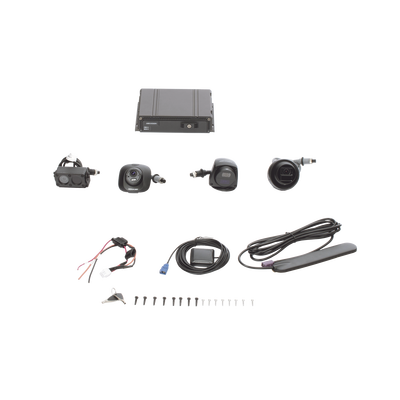 [N4-AE-MD5043-SD/GLF(LITE)(KIT)-213436] Kit DVR Móvil 1080P / Incluye 4 Cámaras TURBOHD 1080P / Modulo 4G y GPS / Soporta Memoria SD / Visualización por Hik-Connect Teams