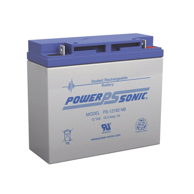 [N4-PS-12180-NB-196546] Batería 12V, 18AH, Para Respaldo, Tecnologías AGM/VRLA, Diseño De Vida Útil 5 Años, Terminales Tipo NB, Listada UL, Libre De Mantenimiento