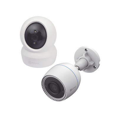 [N4-KIT-C6N/C3TN-213065] Kit de cámaras WiFi / Incluye 1 pieza C6N  Para Uso en Interior y 1 pieza CS-C3TN Para Uso en Exterior / Detección de Movimiento / Notificaciones Instantáneas