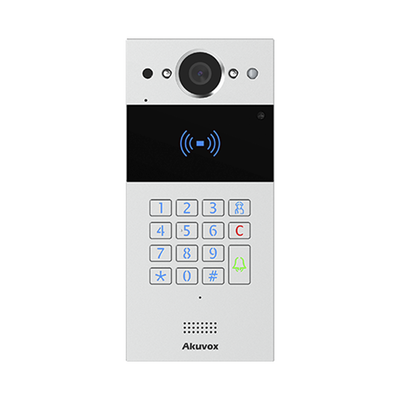 [N4-R20KSIP-200992] Videoportero SIP / Teclado y Lector de Tarjeta / Notificación App / Notificación Llamada Telefónica / Configuración en la Nube / POE / IP65 / Cámara de 2 MP / NFC / PIN Temporal para Visitas / Control de 2 Puertas