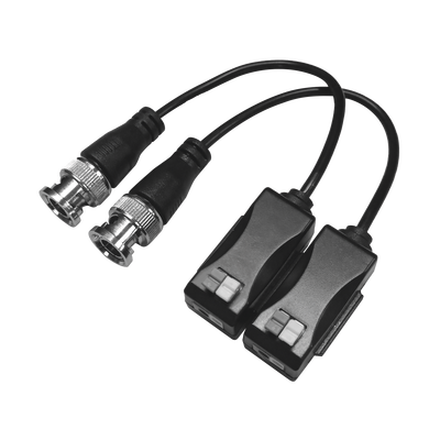 [N4-TT101FTURBOZ-144325] Kit de Transceptores (Baluns) con Terminal PUSH SUPERIOR PIG TAIL en ambos conectores, Resolución 4K , Cable flexible COAXIAL Blindado / COAXITRON / AUDIO POR COAXITRON /Conector 100% COBRE / Calidad PREMIUM