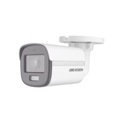 [N4-DS-2CE10DF0T-LFS-219457] [Dual Light + ColorVu] Bala TURBOHD 2 Megapixel (1080p) / Lente 2.8 mm / 20 mts IR + 20 mts Luz Blanca / Gran Angular 105° / Exterior IP67 / Micrófono Integrado / dWDR / 4 Tecnologías