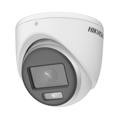 [N4-DS-2CE70DF0T-LMFS-219456] [Dual Light + ColorVu] Turret TURBOHD 2 Megapixel (1080p) / Lente 2.8 mm / 20 mts IR + 20 mts Luz Blanca / Gran Angular 105° / Exterior IP67 / Micrófono Integrado / dWDR / 4 Tecnologías / Metal