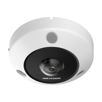 [N4-DS-2CD63C5G1-IVS-220661] Fisheye IP 12 Megapixel / 180° - 360° / Dewarping / Lente Inmervision / Heat Map / HEOP 2.0 / Conteo de Personas / IP67 / IK10 / 15 mts IR / Entrada y Salida de Audio y Alarma / Múltiples Vistas / Micrófono Integrado