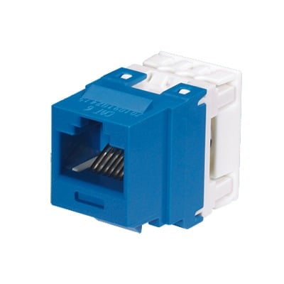 [N4-NK688MBU-74201] Conector Jack Estilo 110 (de Impacto), Tipo Keystone, Categoría 6, de 8 posiciones y 8 cables, Color Azul