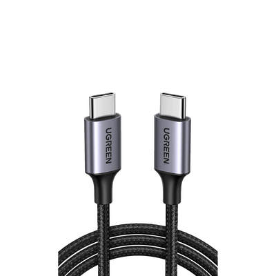 [N4-50152-210128] Cable USB-C a USB-C | 2 Metros | Transferencia de datos de 480 Mbps | Carga Rápida de hasta 60W | QC 4.0/3.0/2.0 | PD3.0 | FPC | AFC | Protección Integrada | Caja de Aluminio | Nylon Trenzado | Color Negro.