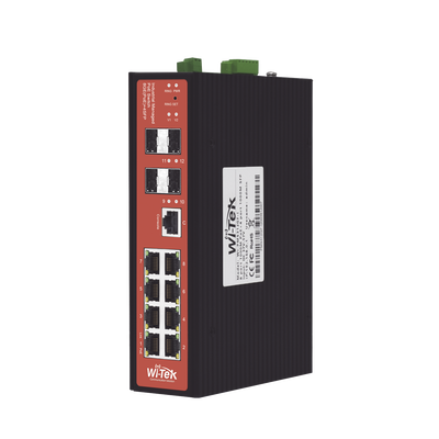 [N4-WI-PMS312GF-I-193540] Switch Industrial 8 puertos / Administrable PoE / Puerto 1-2 PoE 24V/48V /  Puertos 3-8 puertos 802.3 af/at/bt / Presupuesto máx 240 W