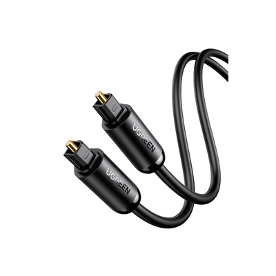 [N4-70893-206910] Cable Óptico Toslink (S/PDIF) de Alta Calidad para Audio Digital / 3 Metros / Tapa de Proteccion / Dolby 7.1 Canales / Diseño Durable / Plug & Play / Color Negro
