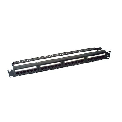 [N4-LP-PP-607-65979] Panel de parcheo de impacto (110) UTP de 24 puertos Cat6, 19in, con barra para organizar cable