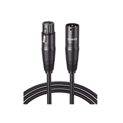 [N4-20712-206933] Cable para Micrófono XLR Tipo Canon Macho a Hembra | 5 Metros Plug & Play | Anti interferencias | Triple Blindaje | Alta Calidad | Color Negro