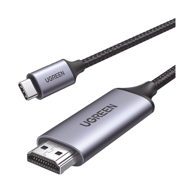 [N4-50570-215500] Cable USB-C 3.1 a HDMI 4K | 1.5m | Compatible con Thunderbolt 3 & 4 | Adaptador Tipo-C a HDMI | 4k@60Hz | Soporta Modo Espejo y Modo Extendido | Carcasa de Aluminio | Nylon Trenzado | Conector Niquelado | Blindaje Multicapa.