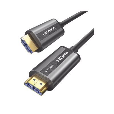 [N4-50219-215682] Cable HDMI de 50 Metros por Fibra Óptica 4K@60Hz | Fibra de 4 núcleos + Cobre estañado de 7 núcleos | Compatible con HDMI 2.0 | Alta velocidad 18 Gbps | 3D | HDR | Carcasa de  Zinc | Premium | 2 Años de Garantía.