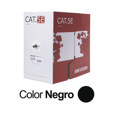 [N4-DS-1LN5EO-UU/E-174448] Bobina de Cable UTP 305 Mts / Cat 5E (24 AWG) / Color Negro / PE / Uso en Exterior / 100% Cobre / Aplicaciones de CCTV, Redes de Datos y Enlaces Inalámbricos