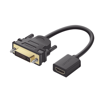 [N4-20118-208435] Convertidor DVI macho a HDMI Hembra | Bidireccional | DVI 24+1 | 1080P@60Hz | Cable de 22cm | Negro.