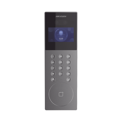 [N4-DS-KD9203-E6-190355] Videoportero IP Multiapartamento con Reconocimiento Facial / Llamada a App HikConnect (requiere monitor) / Protección IP65 / Apertura por Rostro, Tarjeta o App