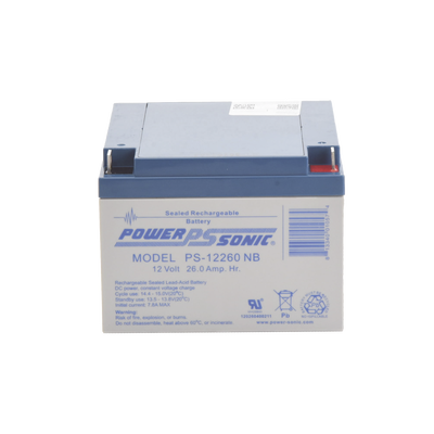 [N4-PS-12260-NB-196547] Batería 12V, 26AH, Para Respaldo, Tecnologías AGM/VRLA, 5 Años Vida Útil, Terminales NB, Reconocida UL