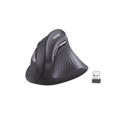[N4-25444-227379] Mouse Inalámbrico en Angulo Vertical | 2.4G & Bluetooth | Conecta 3 dispositivos Simultáneamente | 4 Niveles de DPI |  Clic Silencioso | 5 botones Silenciosos | Soporta Win, Mac, Linux & Chrome.