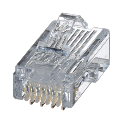 [N4-MP588-C-208135] Plug RJ45 Cat5e, Para Cable UTP de Calibres 24-26 AWG, Chapado en Oro de 50 micras, Paquete de 100 piezas