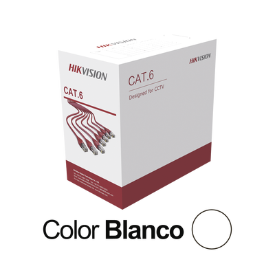 [N4-DS-1LN6U-W/CCA-165752] Bobina de Cable UTP 305 Mts / Cat 6 (24 AWG) / Color Blanco / PVC (CM) / Uso en Interior / CCA (Cobre con Aluminio) / Aplicaciones de CCTV y Redes de Datos