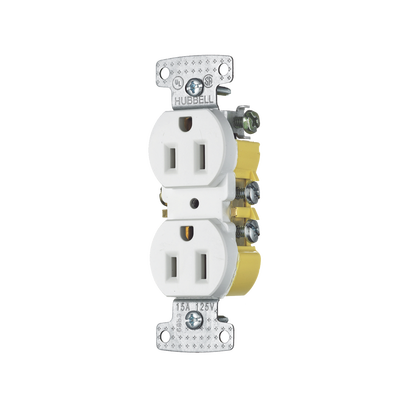 [N4-HUB-RR15W-205077] Contacto Duplex 15A 125V/ 2 Polos 3 Hilos/ Nema 5-15R/ Color Blanco.