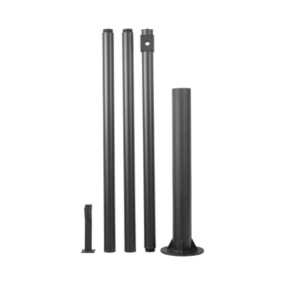 [N4-XGAPOLE6M/A-232303] Poste Seccionado de 6 Metros / Especializado para la Instalación de Videovigilancia / Incluye Base de Cimentación y Brazo para Cámara PTZ / Color Negro