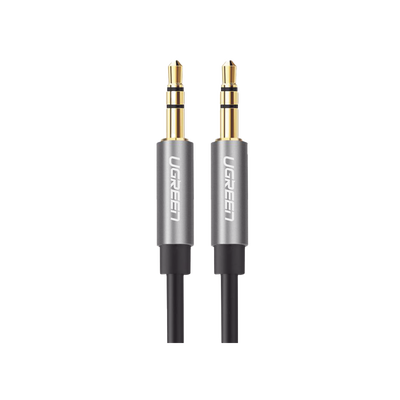 [N4-10737-206903] Cable Auxiliar 5 Metros / Conector 3.5mm a 3.5mm / Macho a Macho / Cubierta de TPE / Carcasa de Aluminio / Color Negro