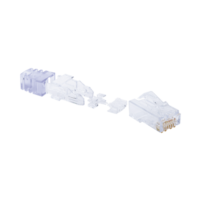 [N4-SP688-C-160908] Plug RJ45 Cat6, Para Cable UTP de Calibre 23-24 AWG, Chapado en Oro de 50 micras, Paquete de 100 piezas