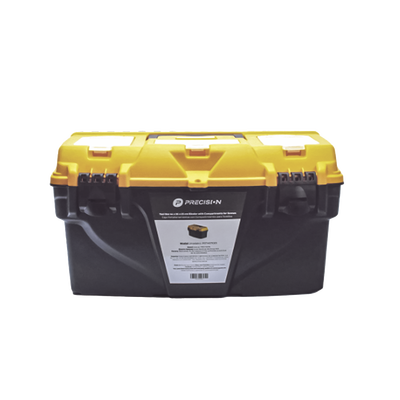 [N4-PST-H070-01-197048] Caja Porta Herramientas 17", 44x26x23 cm Bicolor con Compartimientos para Tornillos.