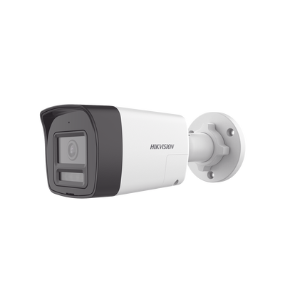 [N4-DS-2CE16K0T-LTS-233747] [Audio Bidireccional + Dual Light + ColorVu] Bala TURBOHD 3K  (5 Megapixel) / Lente 2.8 mm Angulo de vision 112° / 30 mts IR EXIR + 20 mts Luz Blanca / Micrófono y Bocina Integrado / Exterior IP67 / Metal / dWDR