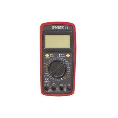[N4-DT9205A-213829] Multímetro Digital Compacto 600 Vcc /  Vca  CATII,  con Pantalla LCD (No incluye Batería)