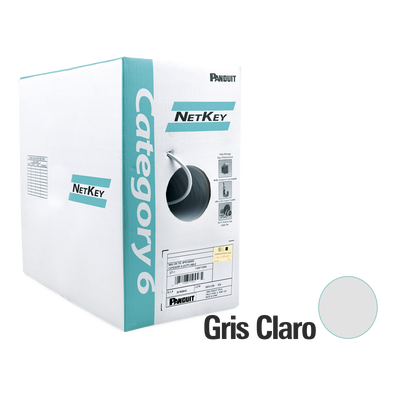 [N4-NUC6C04IG-FE-191042] Bobina de Cable UTP 305 m. de Cobre, NetKey, Reelex, Gris, Categoría 6 (24 AWG), 1000Mbps, PVC (CM), de 4 pares
