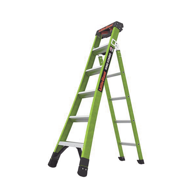 [N4-KING-KOMBO2-6IA-AC-203725] Escalera de Tijera 3 en 1 de 1.8 Metros, Fibra de Vidrio (SKU13906-001). Hecha en E.U.A. (Versión 2.0)