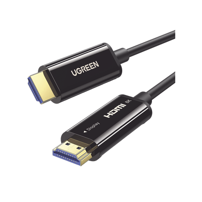 [N4-80406-219305] Cable HDMI de 10 Metros por Fibra Óptica 8K@60Hz / Fibra de 4 núcleos + Cobre estañado de 7 núcleos / Compatible con HDMI 2.1 / Alta velocidad 18 Gbps / 3D / HDR / Caja de Aleacion Zinc / Premium