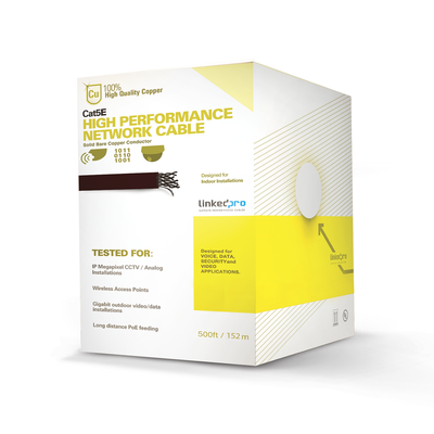[N4-PRO-CAT-5E-W/500-88894] Cable Cat5e de alto rendimiento certificaciones ETL, UL,  de 500 ft ( 152.5 m ) de color Blanco, para aplicaciones en video vigilancia, redes de datos. Uso Interior.