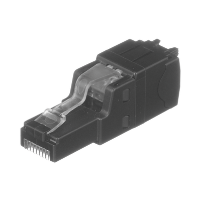 [N4-FP6X88MTG-169224] Plug RJ45 UTP, Instalación Recta, Terminación en Campo Certificable, Compatible con Cat5e, Cat6 y Cat6A, Color Negro