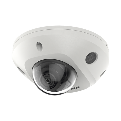 [N4-DS-2CD3546G2-IS(H)-221011] Mini Domo IP 4 Megapixel / Lente 2.8 mm / 30mts IR EXIR / Micrófono Integrado / Exterior IP67 / IK08 / PoE / DARKFIGHTER / Alarmas y Audio I/O / ONVIF / Micro SD / 4 Analíticos: AcuSense, Deteccion Facial, Conteo de Personas por Cruce y Zona