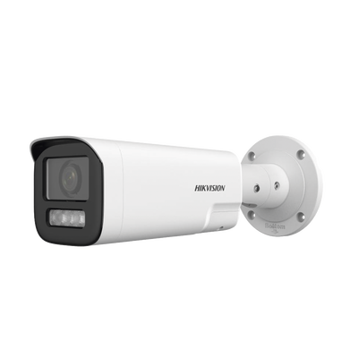 [N4-DS-2CD1643G2-LIZSU/SL-223375] Bala IP 4 Megapíxel / Lente Mot. 2.8 a 12 mm / Dual Light (50 mts IR + 50 mts Luz Blanca) / ACUSENSE Lite / Audio de Dos Vías /  Luz Intermitente y Alerta de Audio / Exterior IP67 / WDR 120 dB / PoE / ONVIF / Micro SD