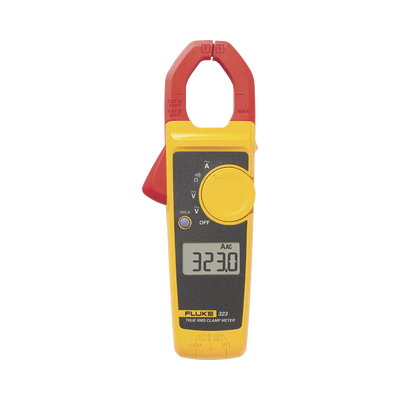 [N4-FLUKE-323-203037] Amperimetro de Gancho de Verdadero Valor Eficaz (True RMS), Medida de Corriente en CA de 400 A y Tensión en CA y CC de 600V