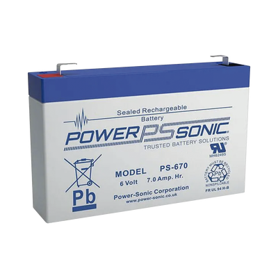 [N4-PS-670-F1-219534] Batería 6V, 7AH, Para Respaldo, Tecnologías AGM/VRLA, 5 Años Vida Útil, Terminales F1, Reconocida UL