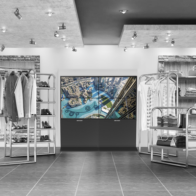 [N4-DS-CW2X2LUY-55-205765] Kit Videowall Comercial 2X2 / Incluye 4 Pantallas 55" / Controlador de 2 Entradas HDMI / Base de Piso