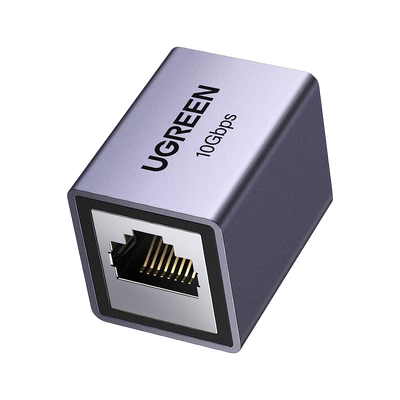 [N4-15117-220755] Acoplador STP (Extensor de Cable Ethernet RJ45) | 10Gbps | Blindado | Compatibilidad con Cat8 Cat7 Cat6 Cat5e | Hasta 100 metros | Aleación de Aluminio