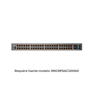[N4-MX-EX2052GXPA-10-195367] Switch PoE inteligente / cnMatrix EX2052R-P / PoE+ / 48 puertos x 1 Gps / 4 SFP+, fuente de alimentación extraíble